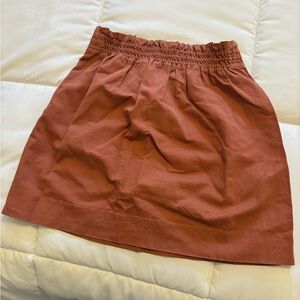 Rust colored cotton and linen skirt by J Crew!